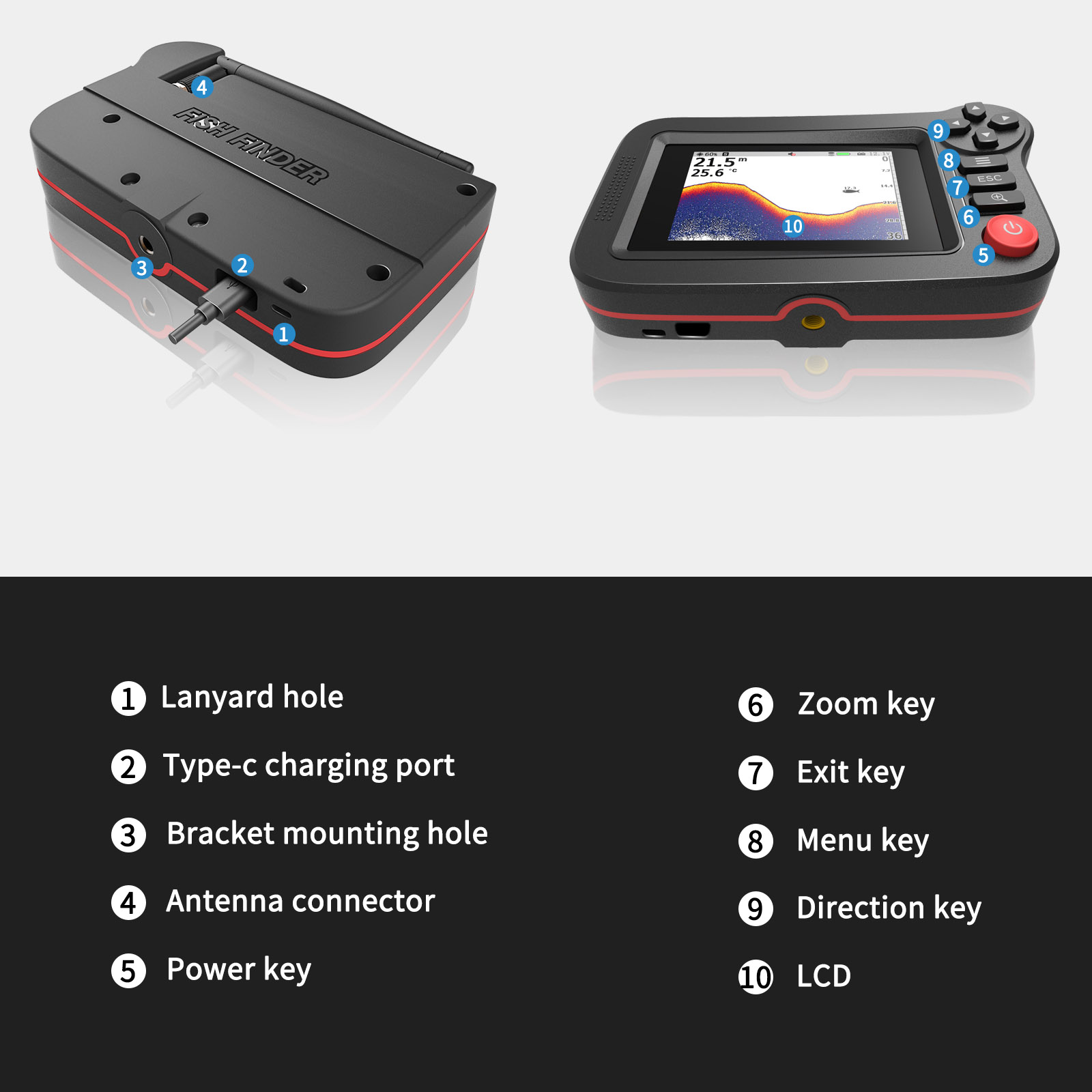 Smart Fish Finder - Portable F – обзор и цена Fish Finder Transducer