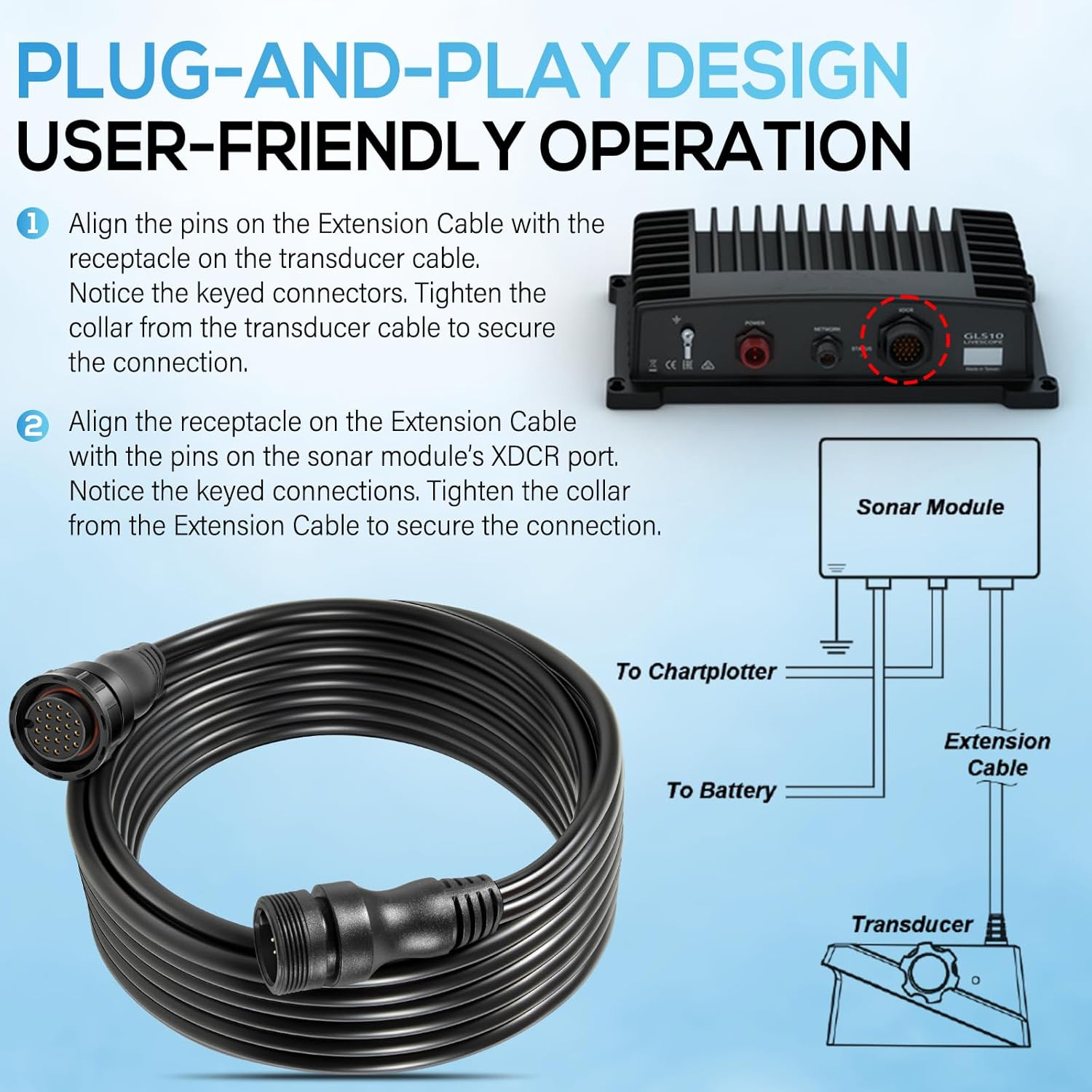 010-12855-00 Ship Transducer E – обзор и цена Fish Finder Cable