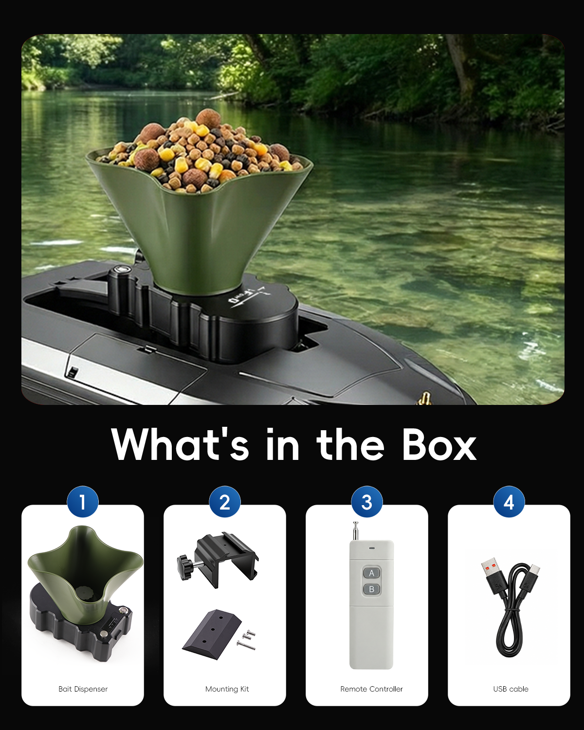 360° Rotating Bait Dispenser & – обзор и цена Fishing Gps