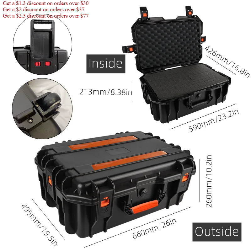 Large Capacity Tool box with w – обзор и цена Fish Finder Case