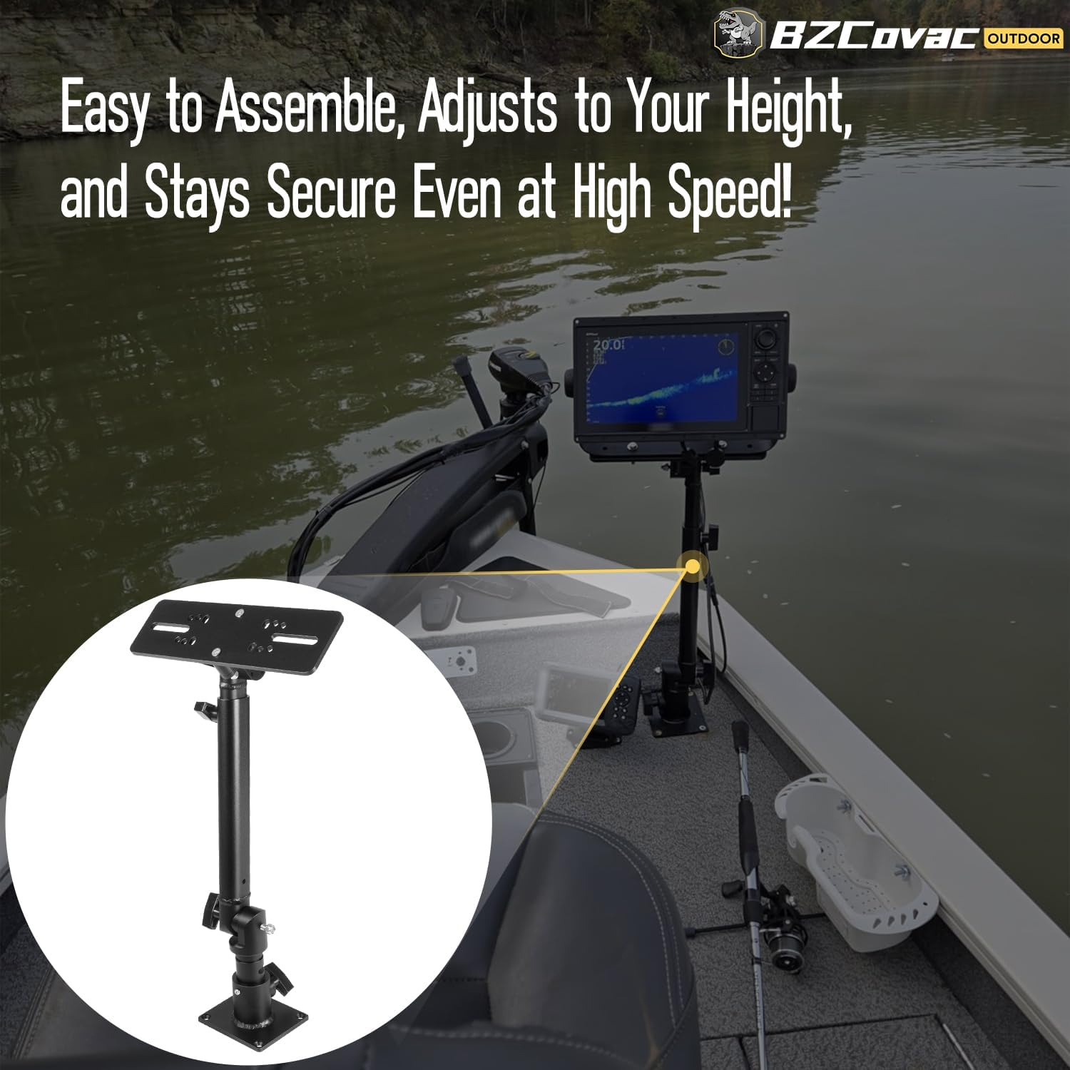 Marine Anodized Aluminum Monit – обзор и цена Fish Finder Mount