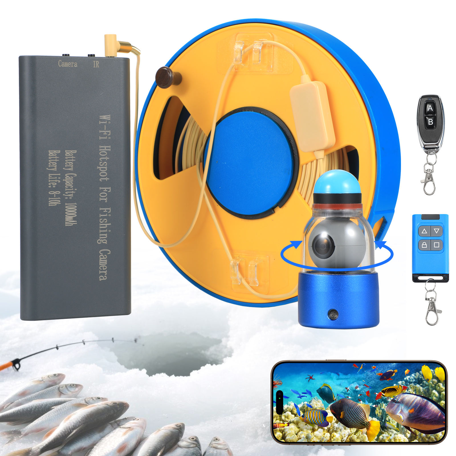 WIFI 360° Underwater Fishing C – обзор и цена Fish Finder Cable