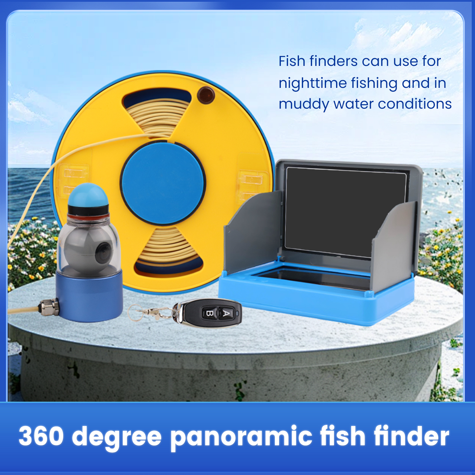 WIFI 360° Underwater Fishing C – обзор и цена Fish Finder Cable