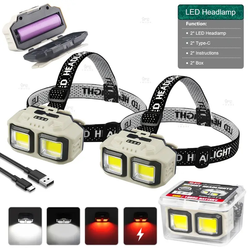 COB LED Headlamp Rechargeable  – обзор и цена Fishing Light