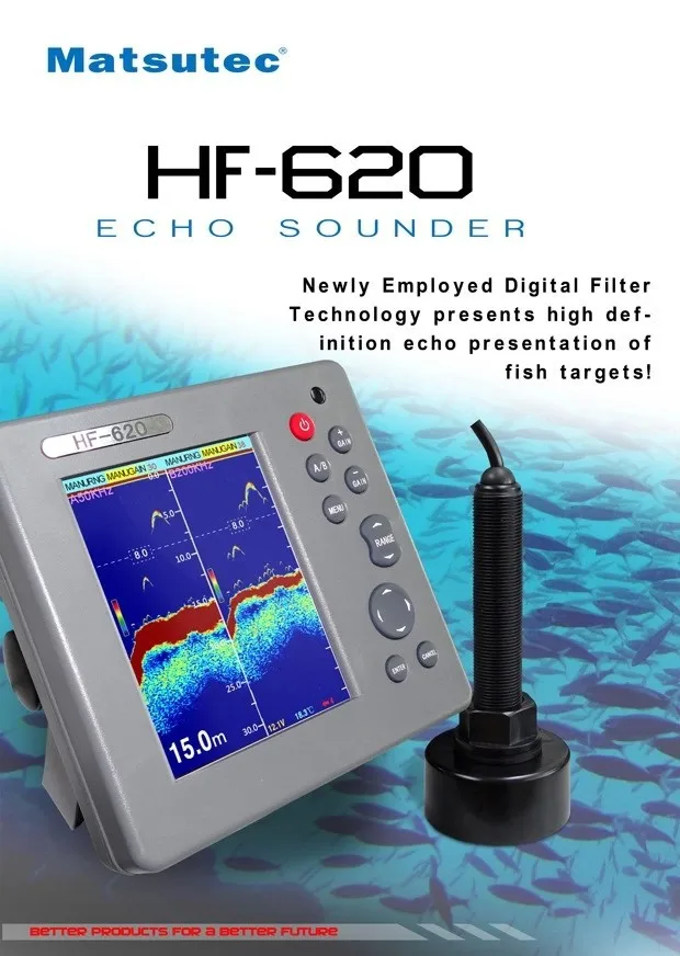 Matsutec HF-620 MARINE COLOR E – обзор и цена Fish Finder Charger