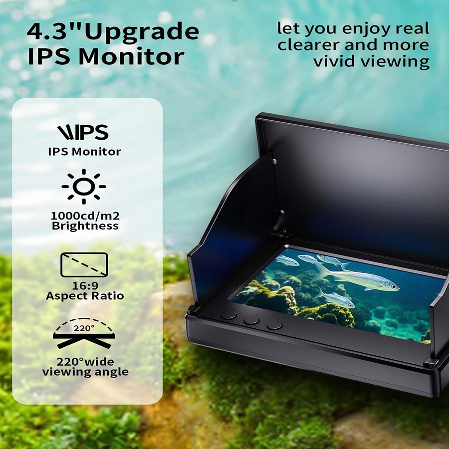 FOURQ Handheld 1080P 4.3'' LCD – обзор и цена Fishing Depth Finder