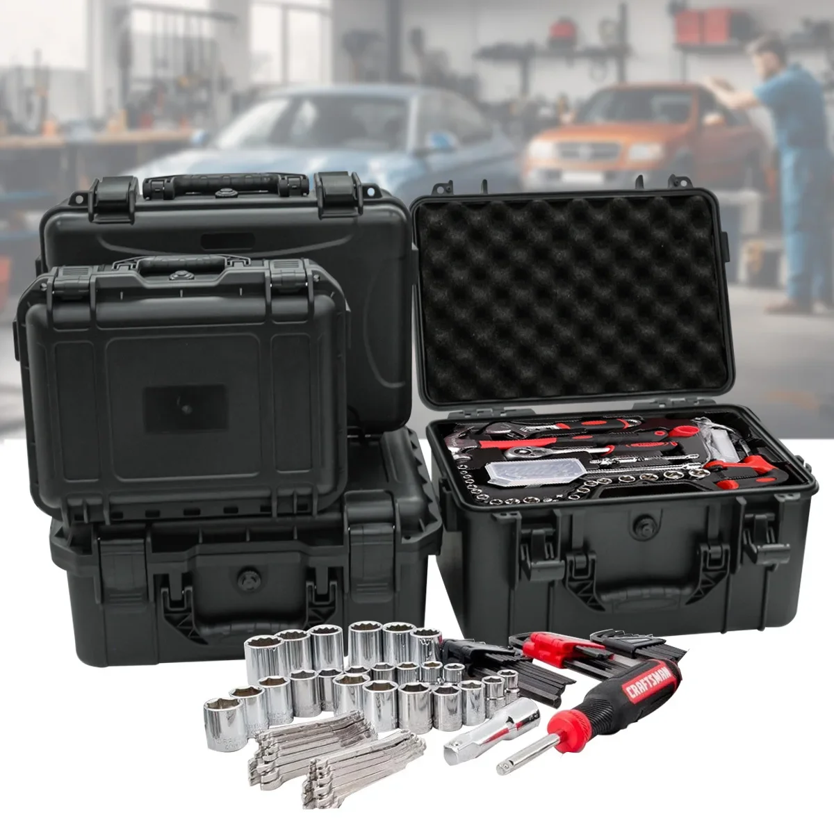1 portable toolbox with pre cu – обзор и цена Fish Finder Case